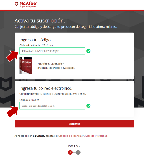 Activación
